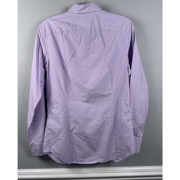 Banana Republic Men's S 120S Supima Cotton Purple Button Front Short - Picture 2 of 6